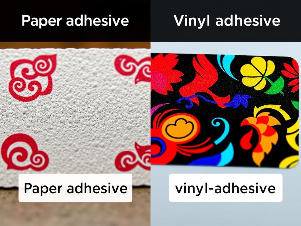 Diferenças entre adesivo de papel e vinil