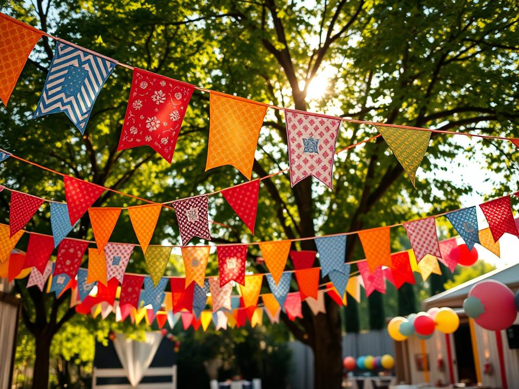 bandeirolas na decoração de festas