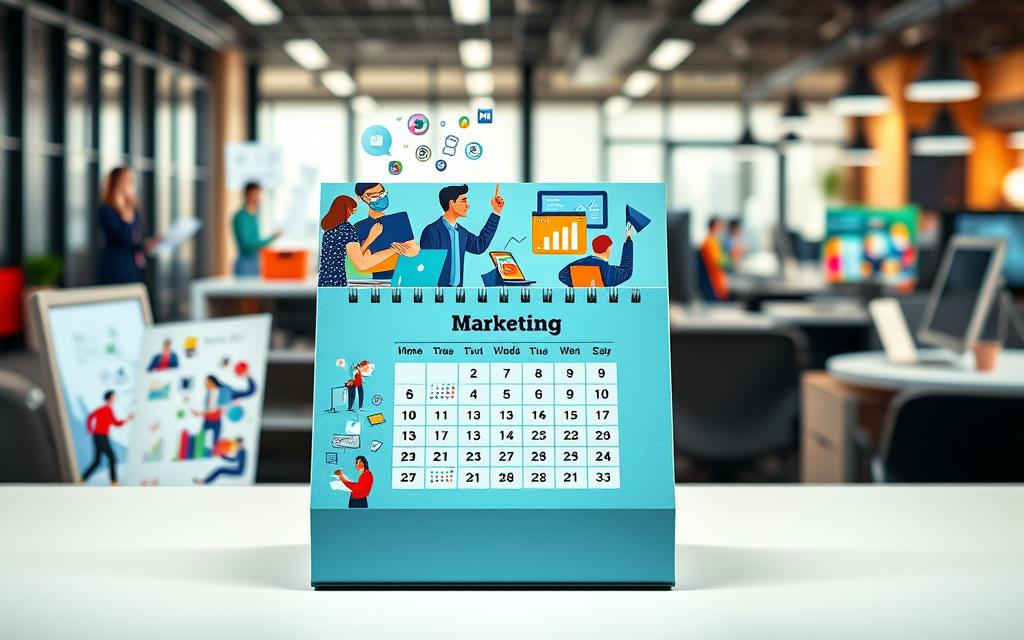 benefícios de calendários de mesa no marketing