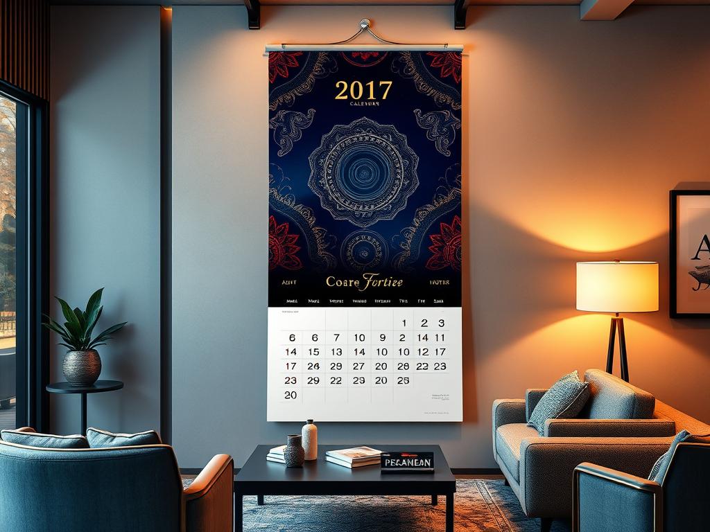 calendário de parede design estilo decoração