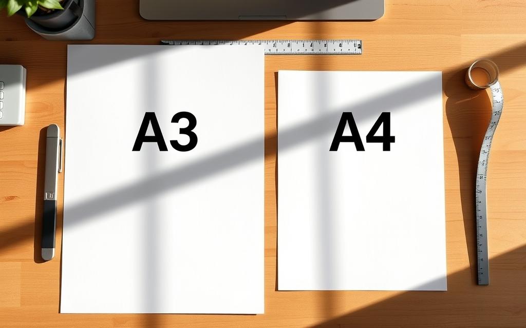 comparação A4 A3