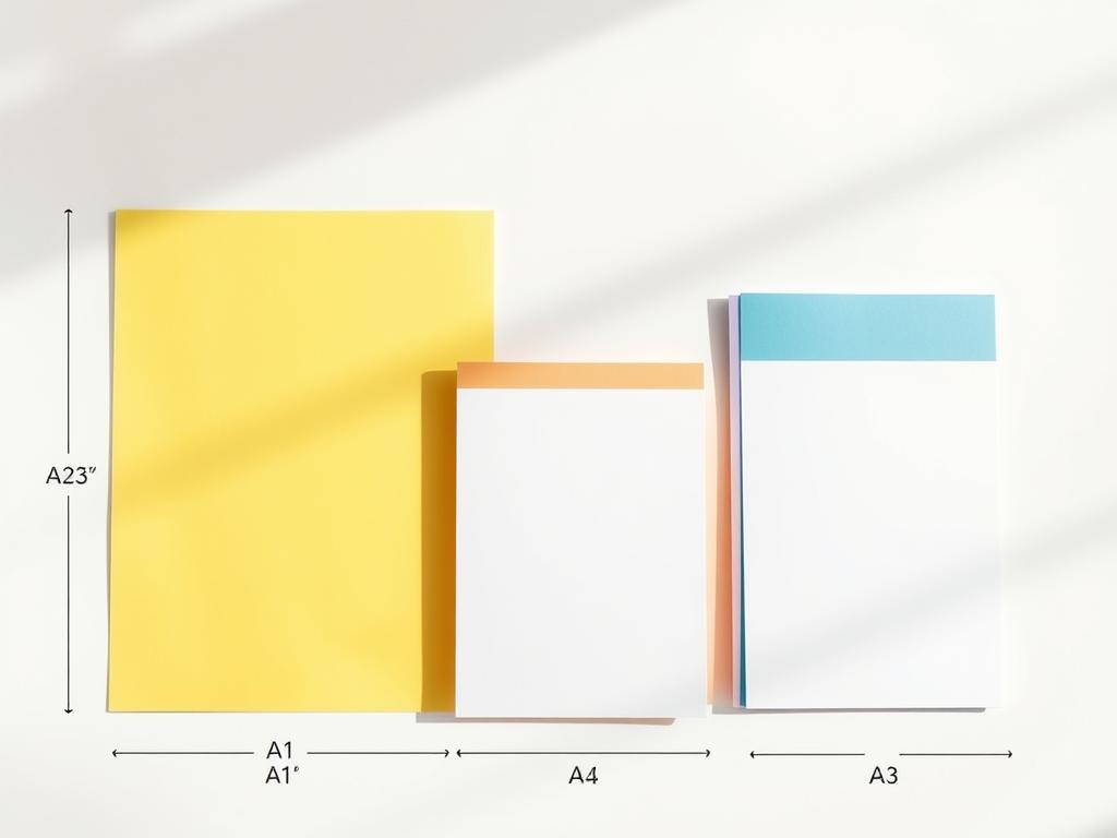 comparação papel A2 com outros tamanhos