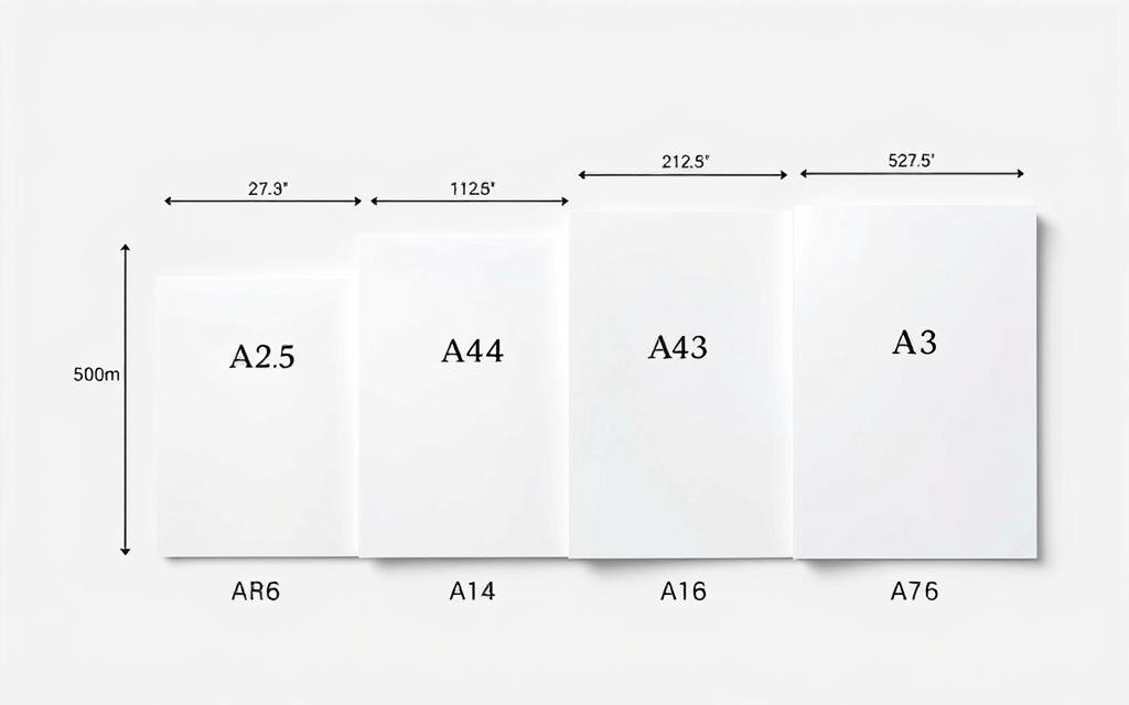 comparativo com outros tamanhos de papel