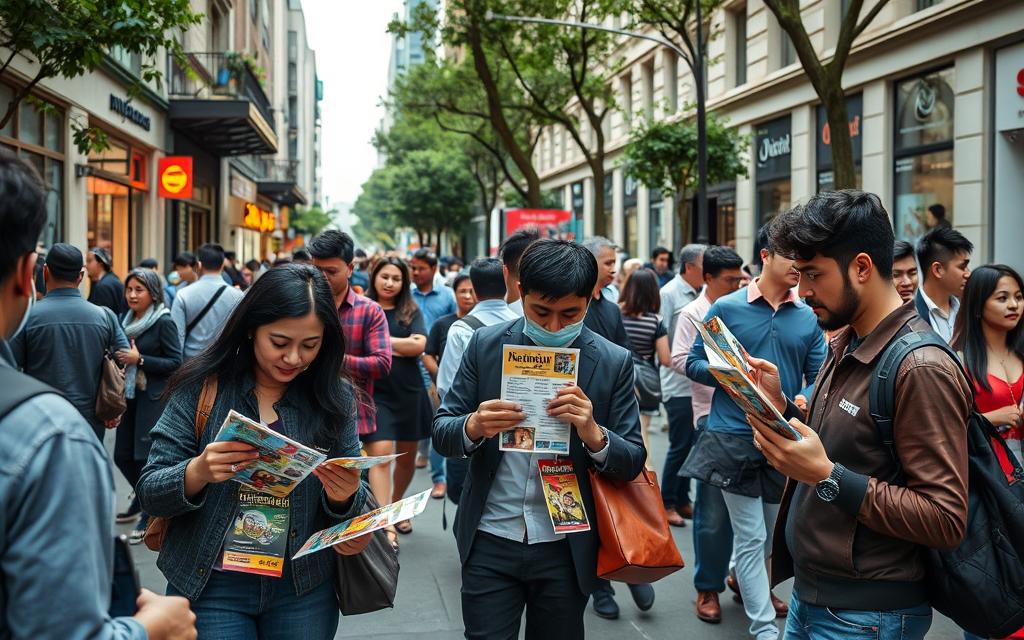 distribuição de flyers