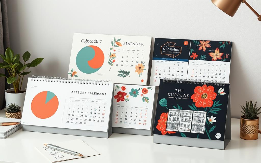 modelos de calendário de mesa