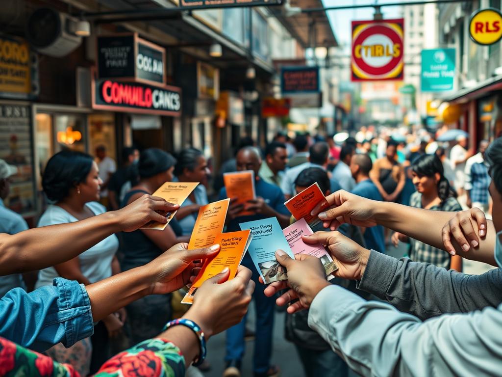 parcerias para distribuição de panfletos