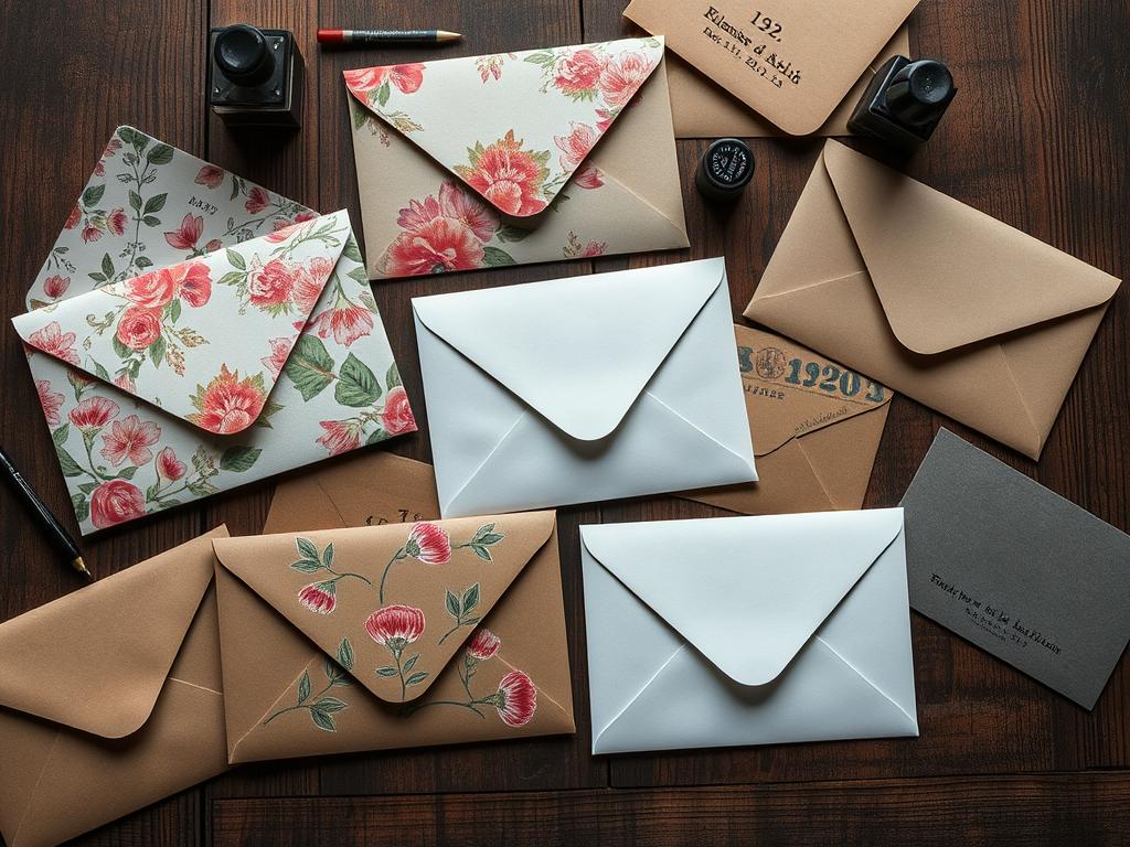 personalização de envelopes para diferentes ocasiões e estilos