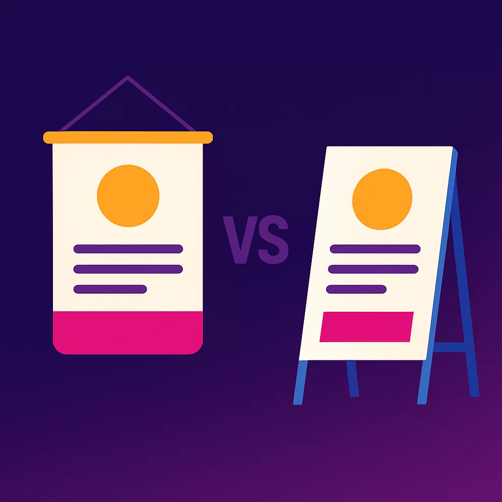 Banner ou cartaz publicitário: qual escolher?