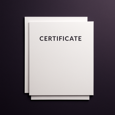 Certificado Personalizado A4 — Papel Especial 240g