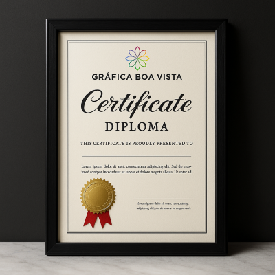 Certificado Personalizado A4 — Papel Especial 240g