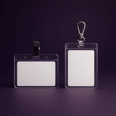 ESPECIAL - Credencial com Furo Presilha Dados Variáveis PVC 0,3mm branco