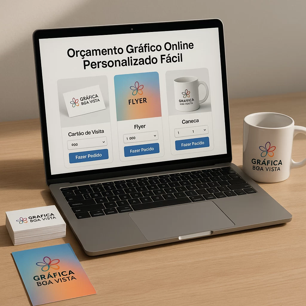 Orçamento gráfica online personalizado fácil