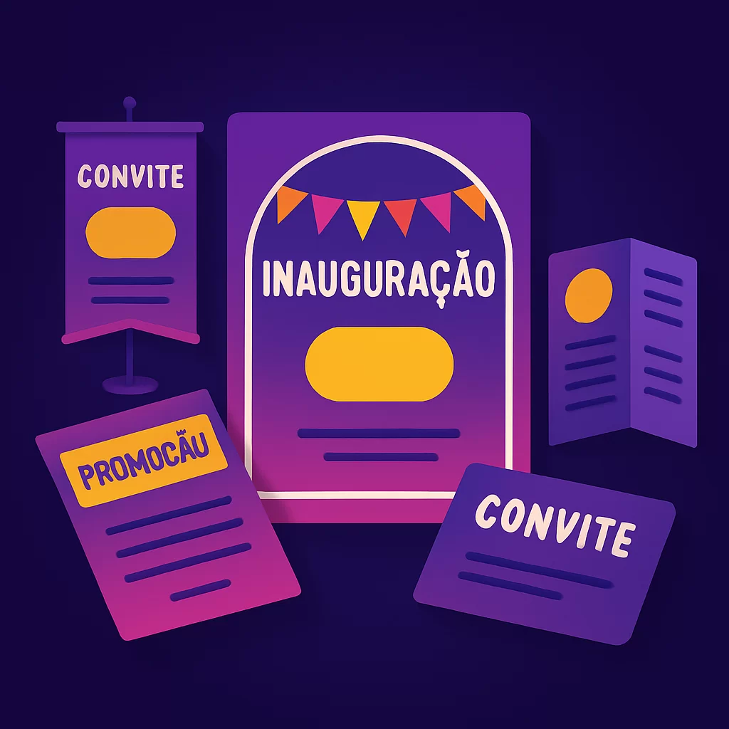 5 impressos para divulgar inauguração