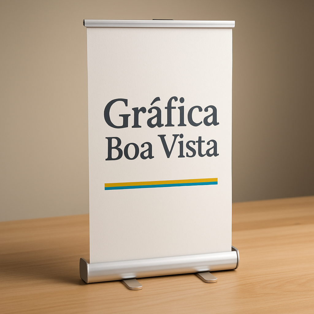 Banner de lona sendo produzido em gráfica profissional em Curitiba