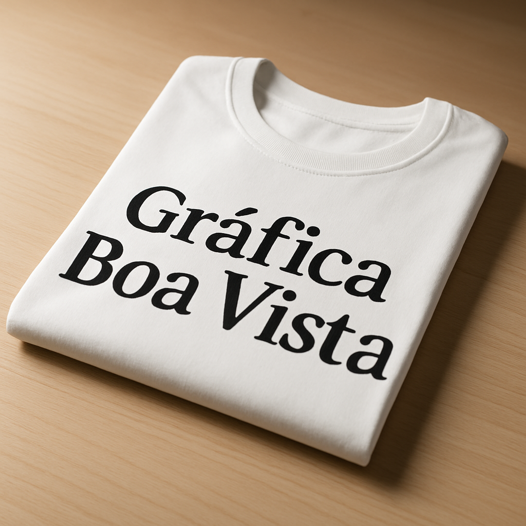 Camisetas personalizadas organizadas em uma gráfica profissional em Curitiba