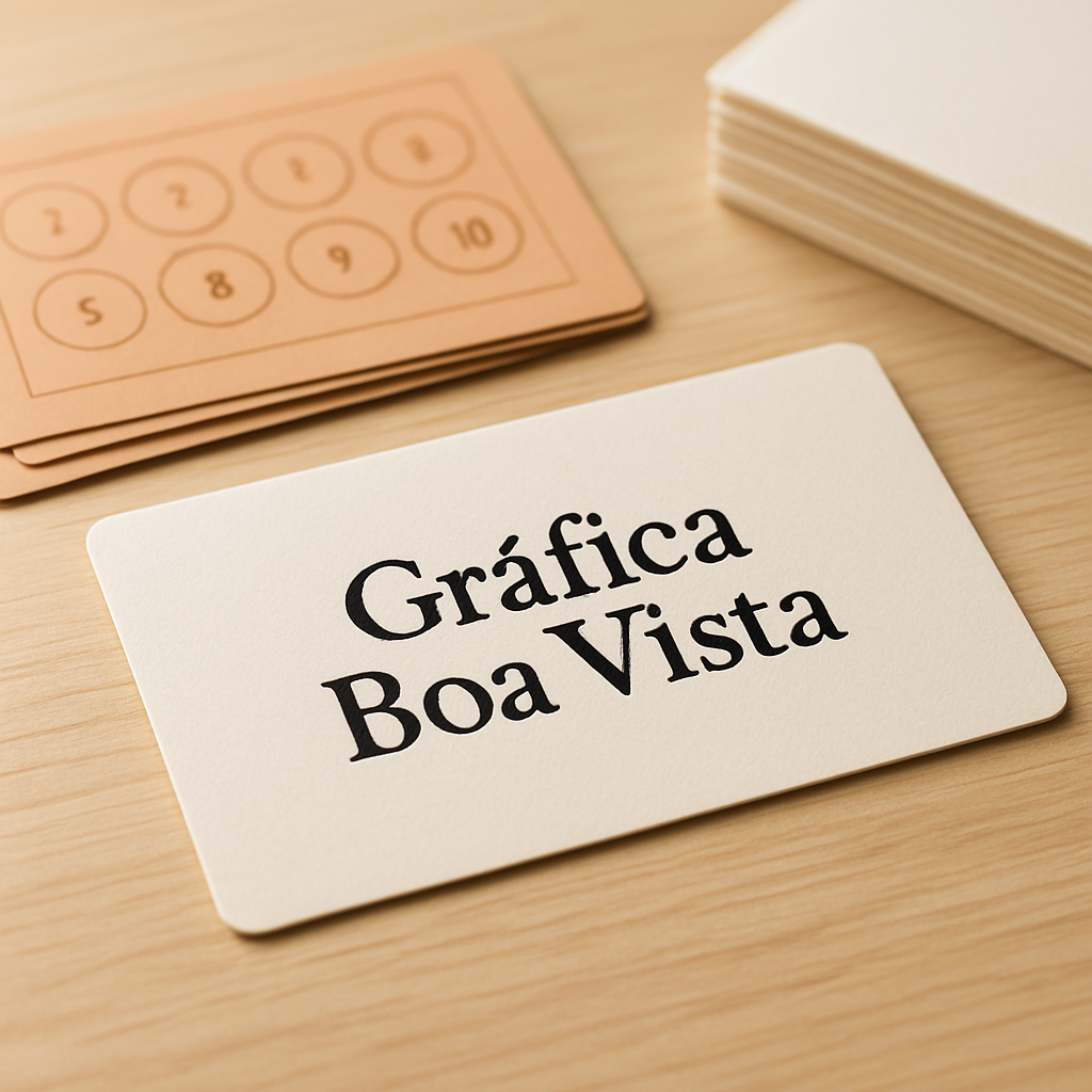 Cartões fidelidade impressos para clínicas e consultórios em uma gráfica, com acabamento profissional