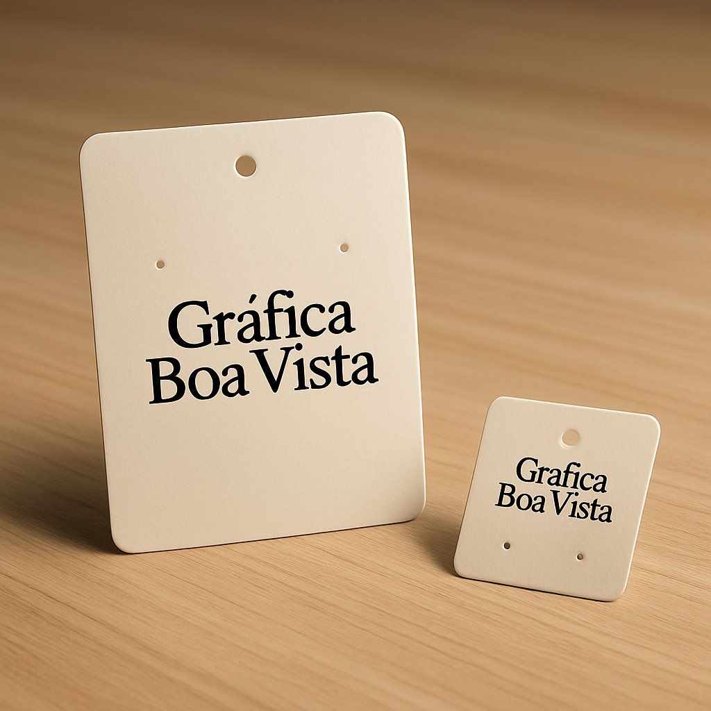 Cartelas para bijuteria com acabamento profissional em fundo neutro
