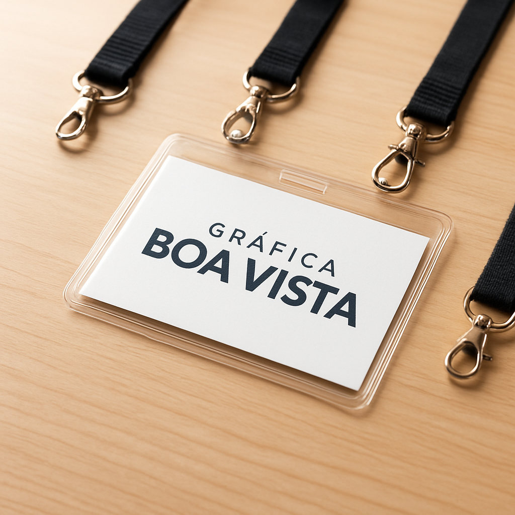 Equipe de clínica usando crachá profissional em ambiente de atendimento