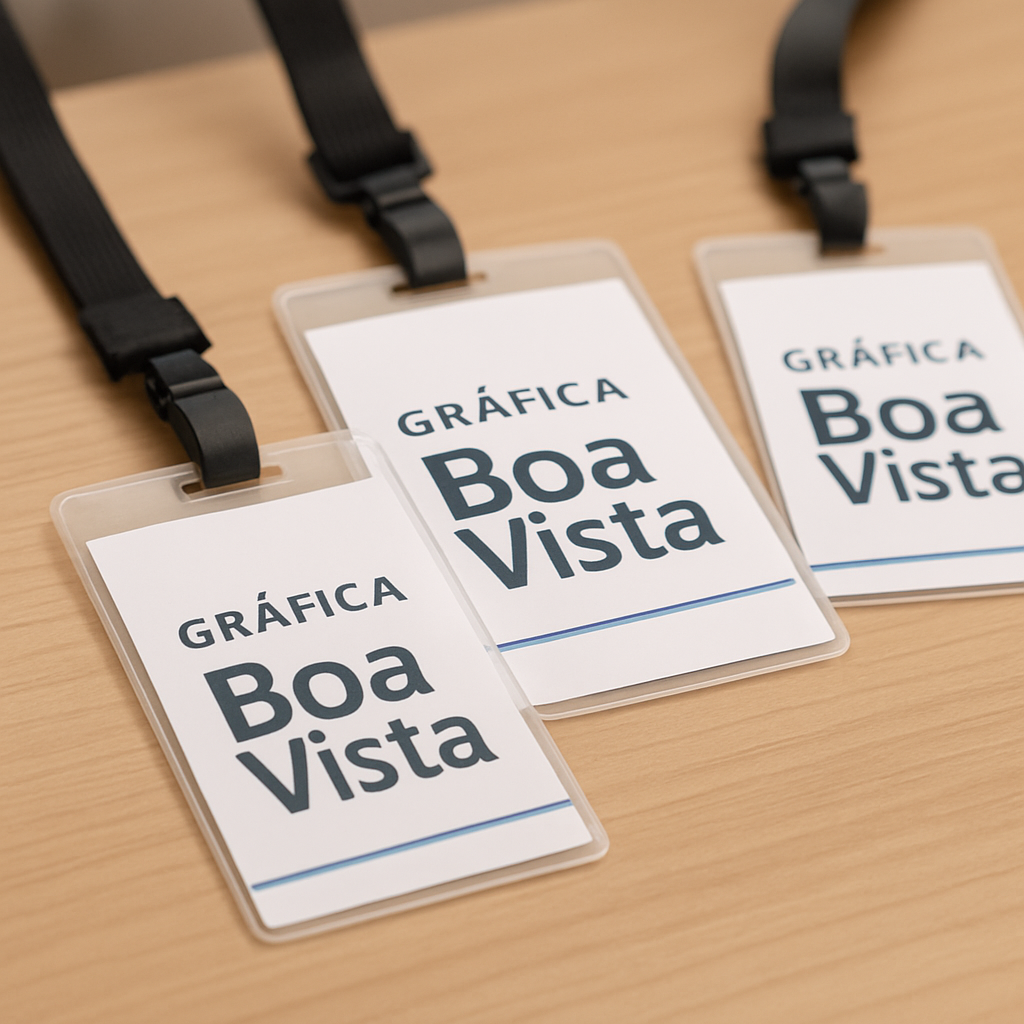 Equipe de clínica usando crachá profissional em ambiente de atendimento