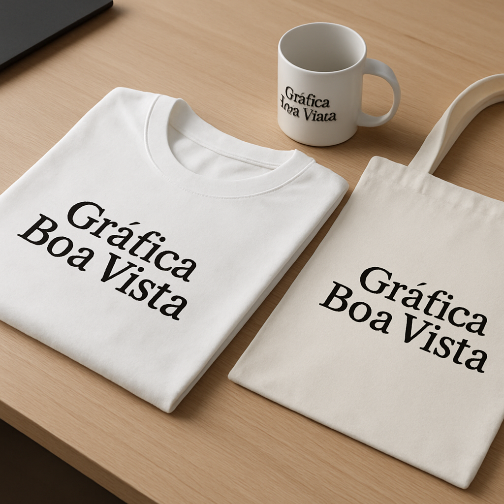 Gráfica em Curitiba com DTF Têxtil personalizado sobre mesa de produção