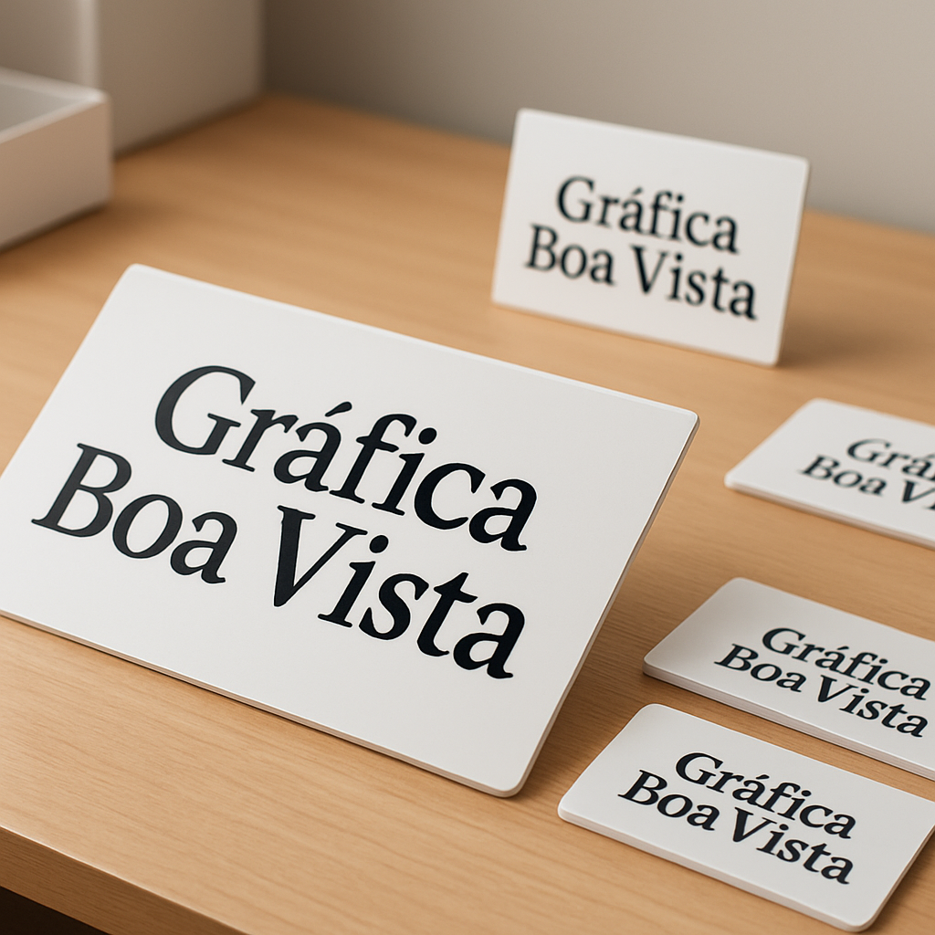 Placa PVC em clínica e consultório com comunicação visual profissional na recepção