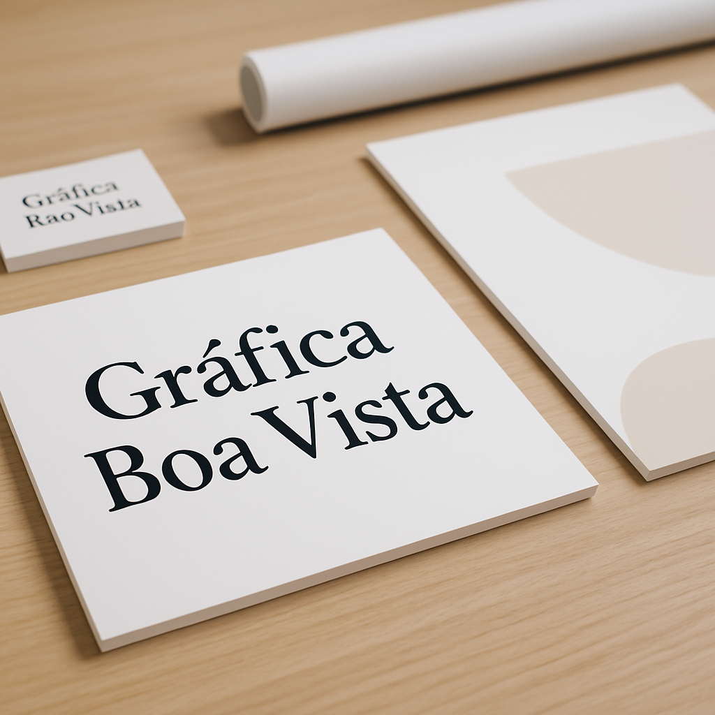 Placa PVC/PS em ambiente de gráfica profissional em Curitiba, mostrando acabamento limpo e produção comercial