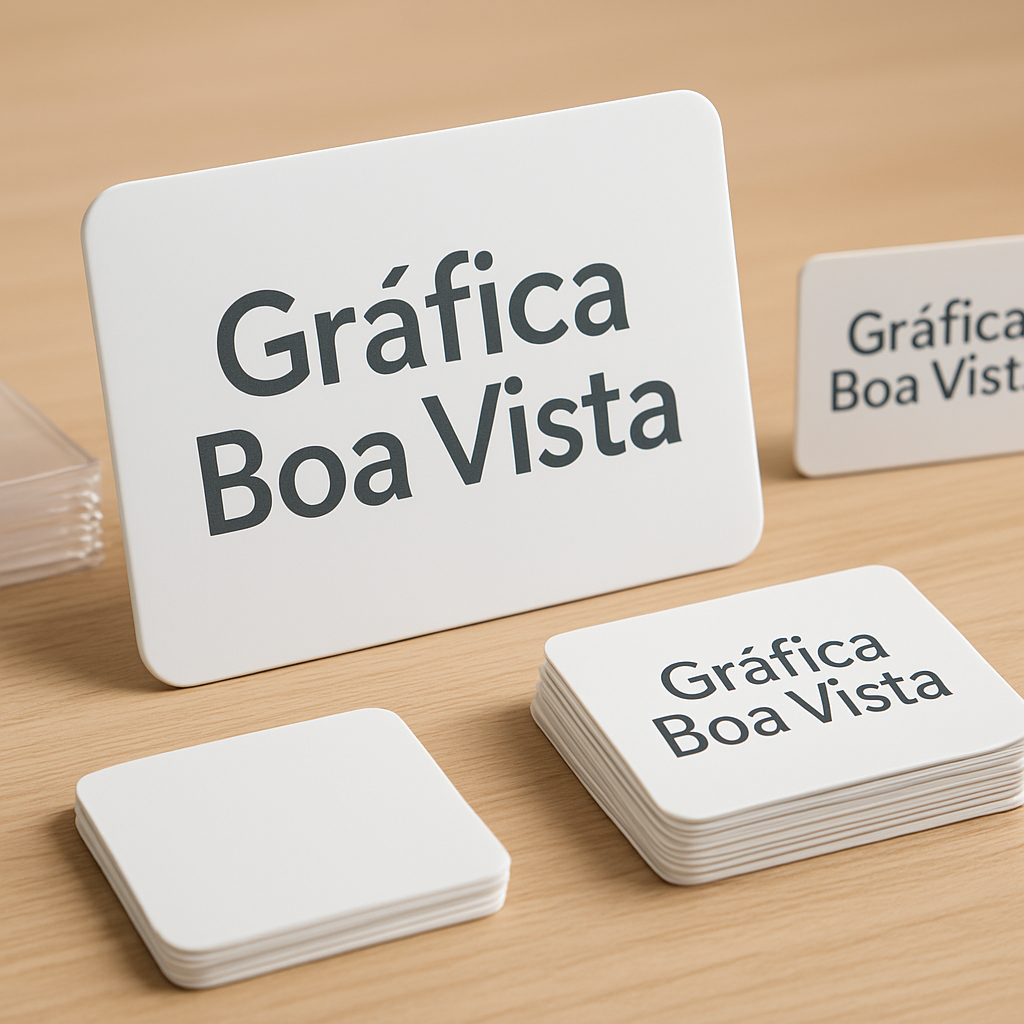 Recepção de clínica com placa PVC/PS profissional e moderna