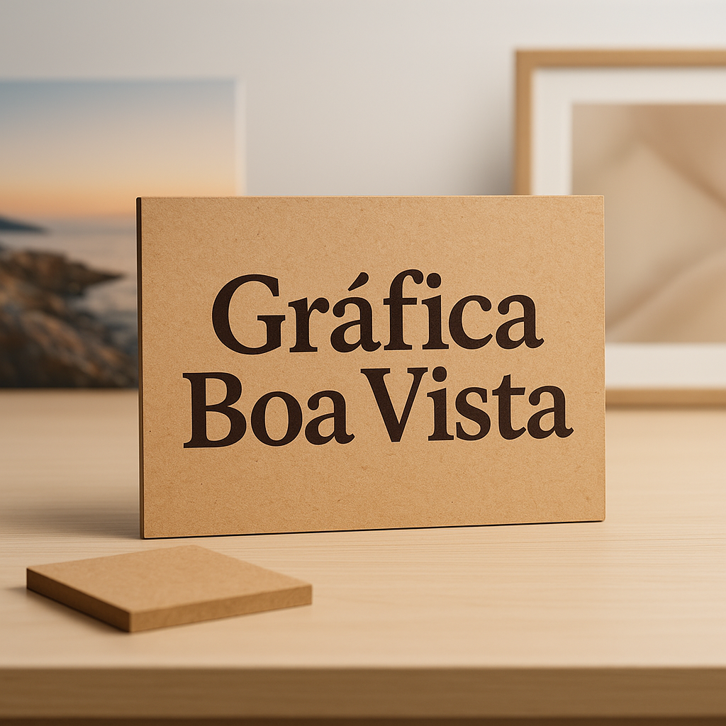 Quadro MDF decorativo em recepção de clínica com visual profissional