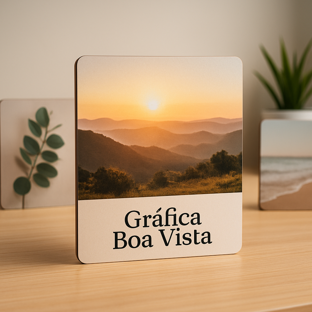 Quadro MDF decorativo em recepção de clínica com visual profissional