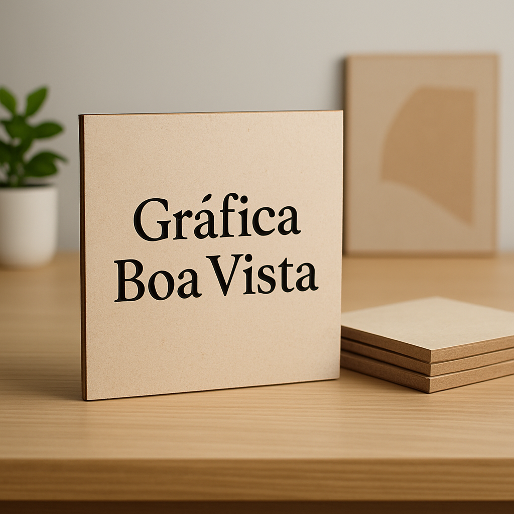 Quadro MDF decorativo em recepção de clínica com visual profissional