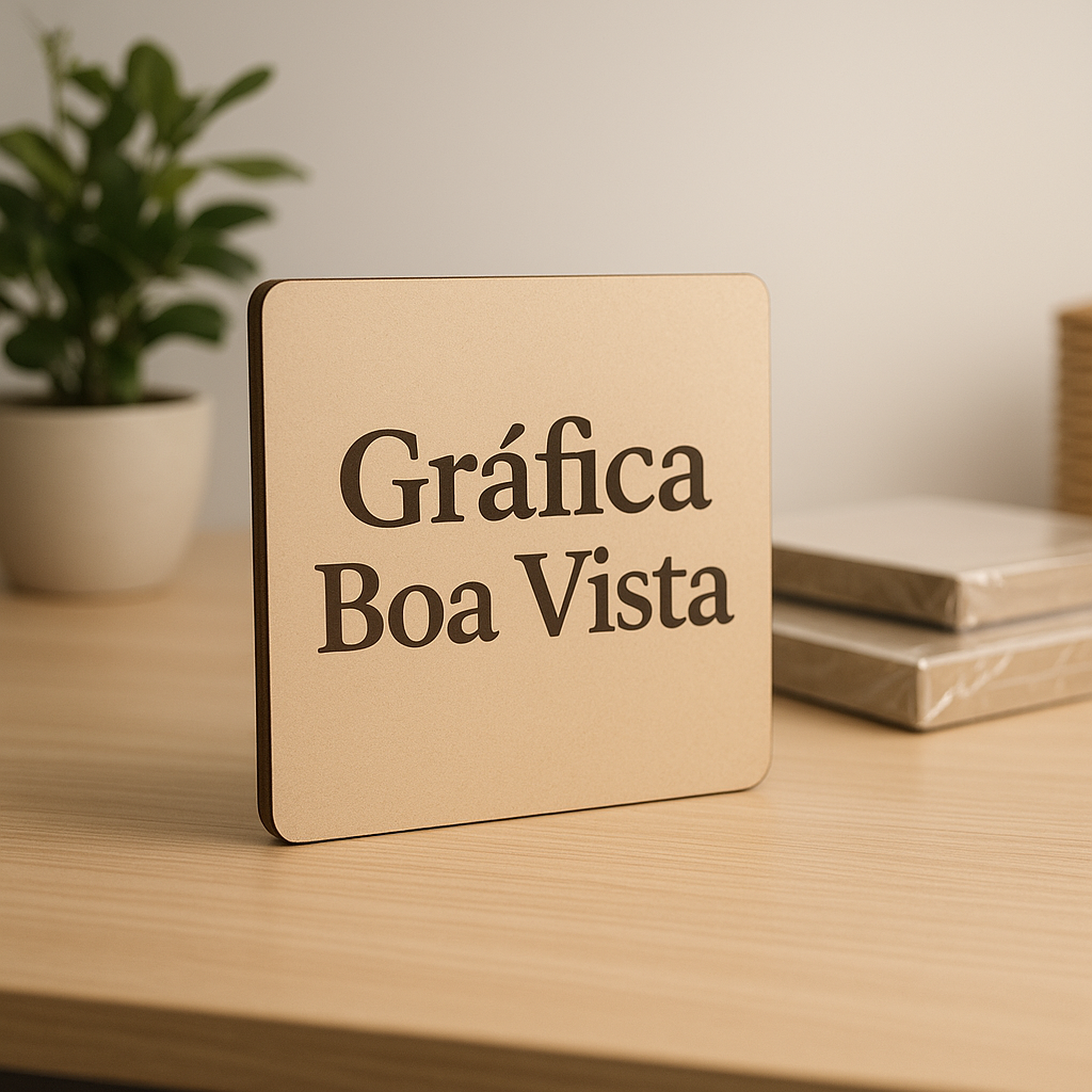 Quadros MDF personalizados em uma sala moderna, com visual limpo e decorativo