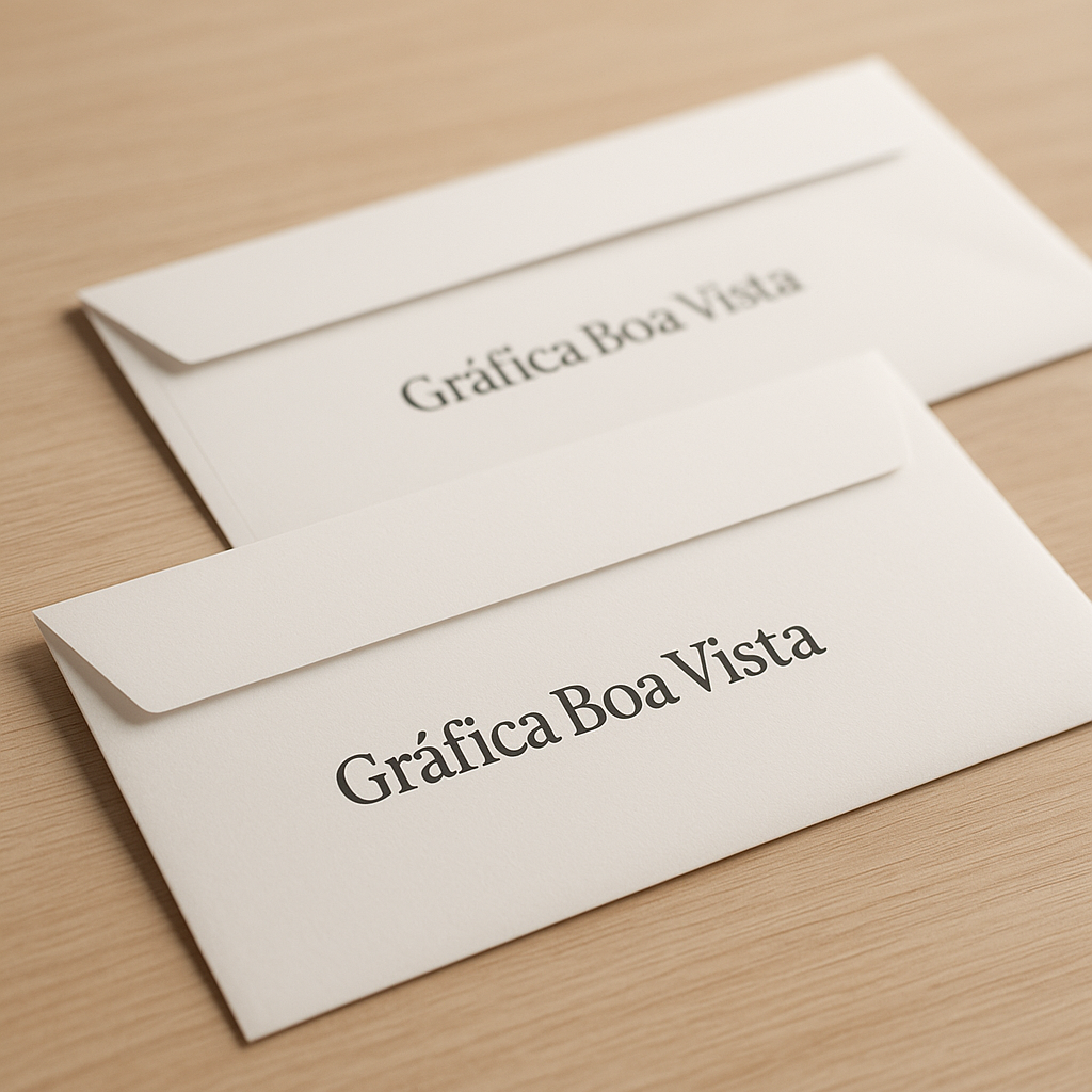 Envelopes profissionais sobre a mesa de uma clínica, em ambiente limpo e moderno