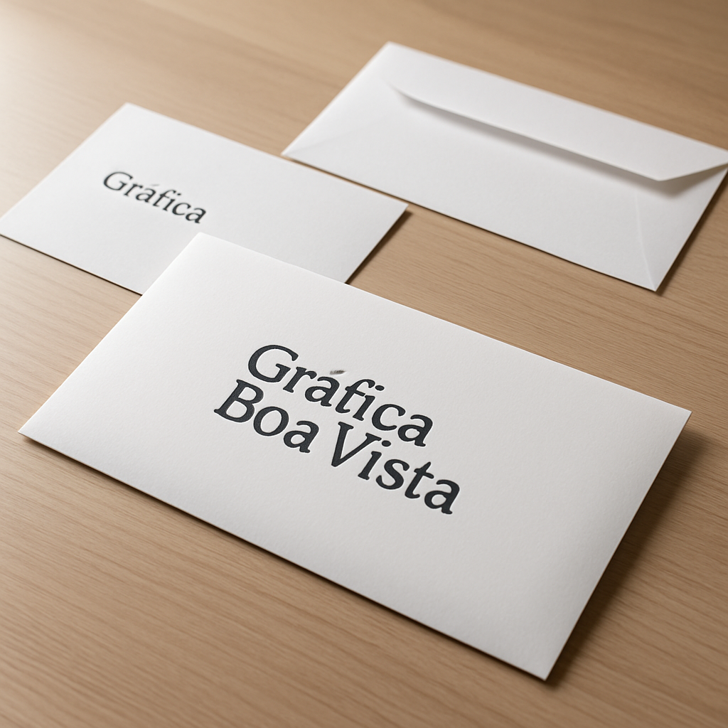 Envelopes profissionais sobre a mesa de uma clínica, em ambiente limpo e moderno