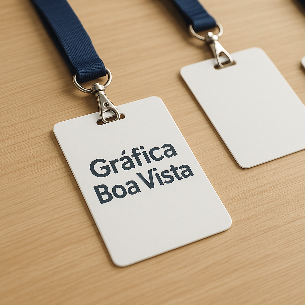 Crachás profissionais em PVC e Polaseal produzidos em gráfica de Curitiba