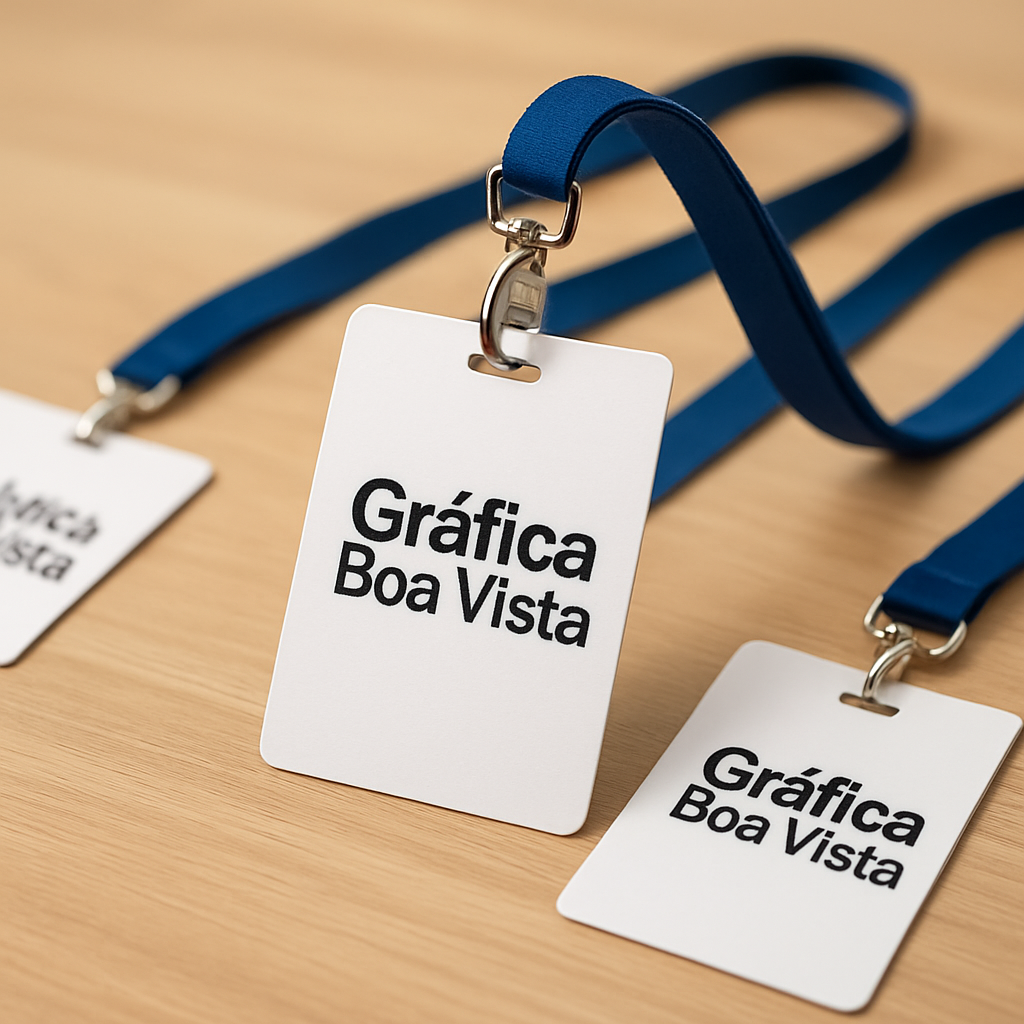 Crachás profissionais em PVC e Polaseal produzidos em gráfica de Curitiba