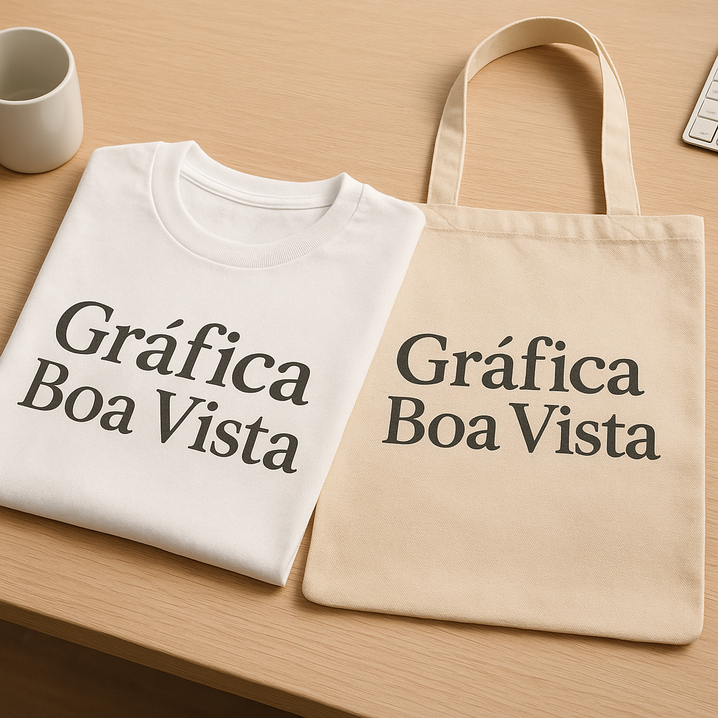 Amostra de DTF têxtil com impressões coloridas em uma gráfica profissional em Curitiba