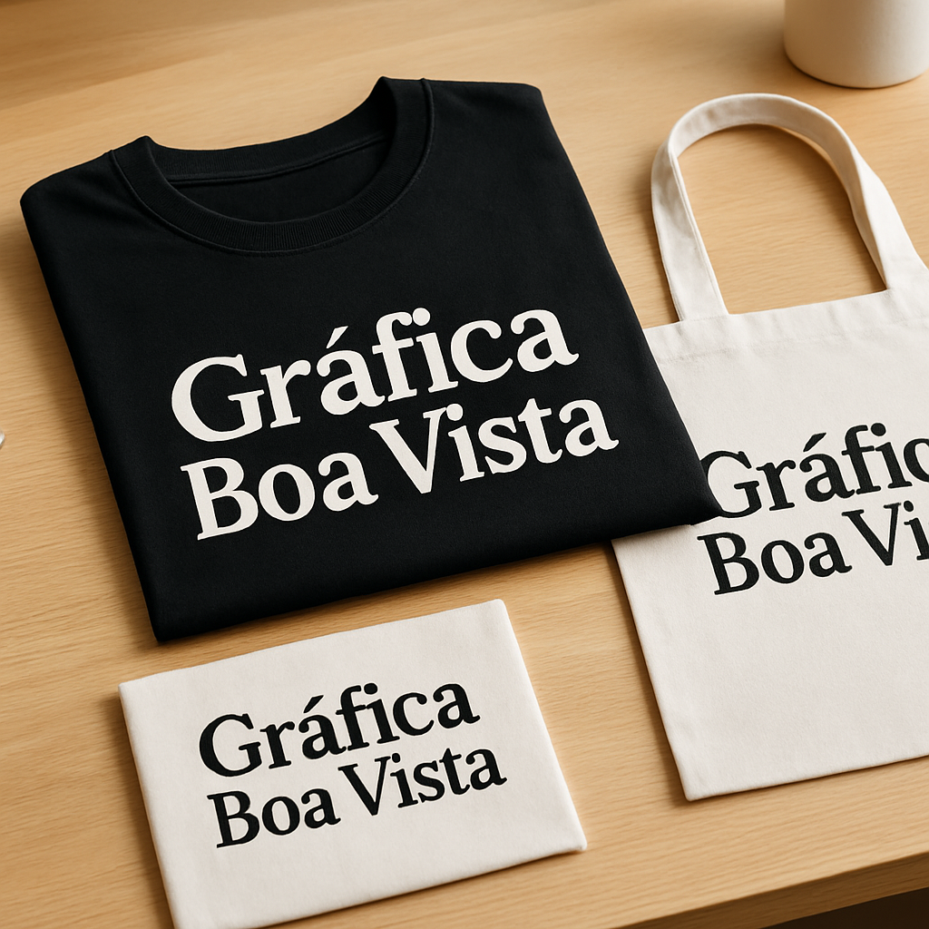 Amostra de DTF têxtil com impressões coloridas em uma gráfica profissional em Curitiba