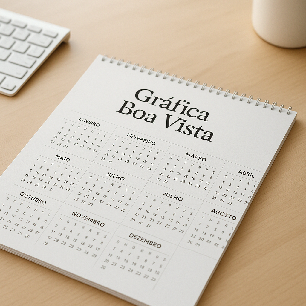 Calendários de mesa e de parede produzidos em gráfica em Curitiba
