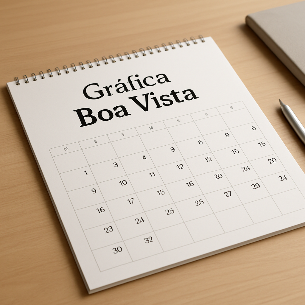 Calendários de mesa e de parede produzidos em gráfica em Curitiba
