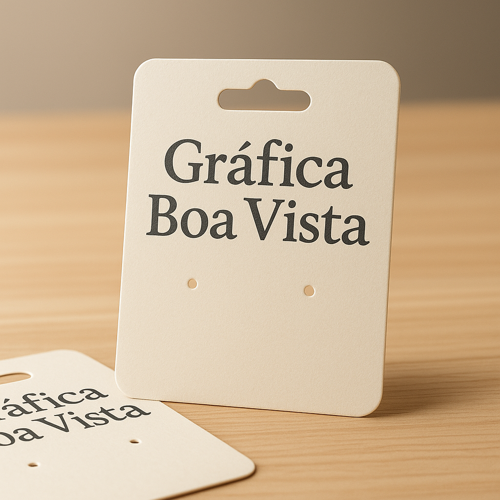 Cartelas para bijuteria impressas em gráfica, com acabamento profissional e papel de alta gramatura