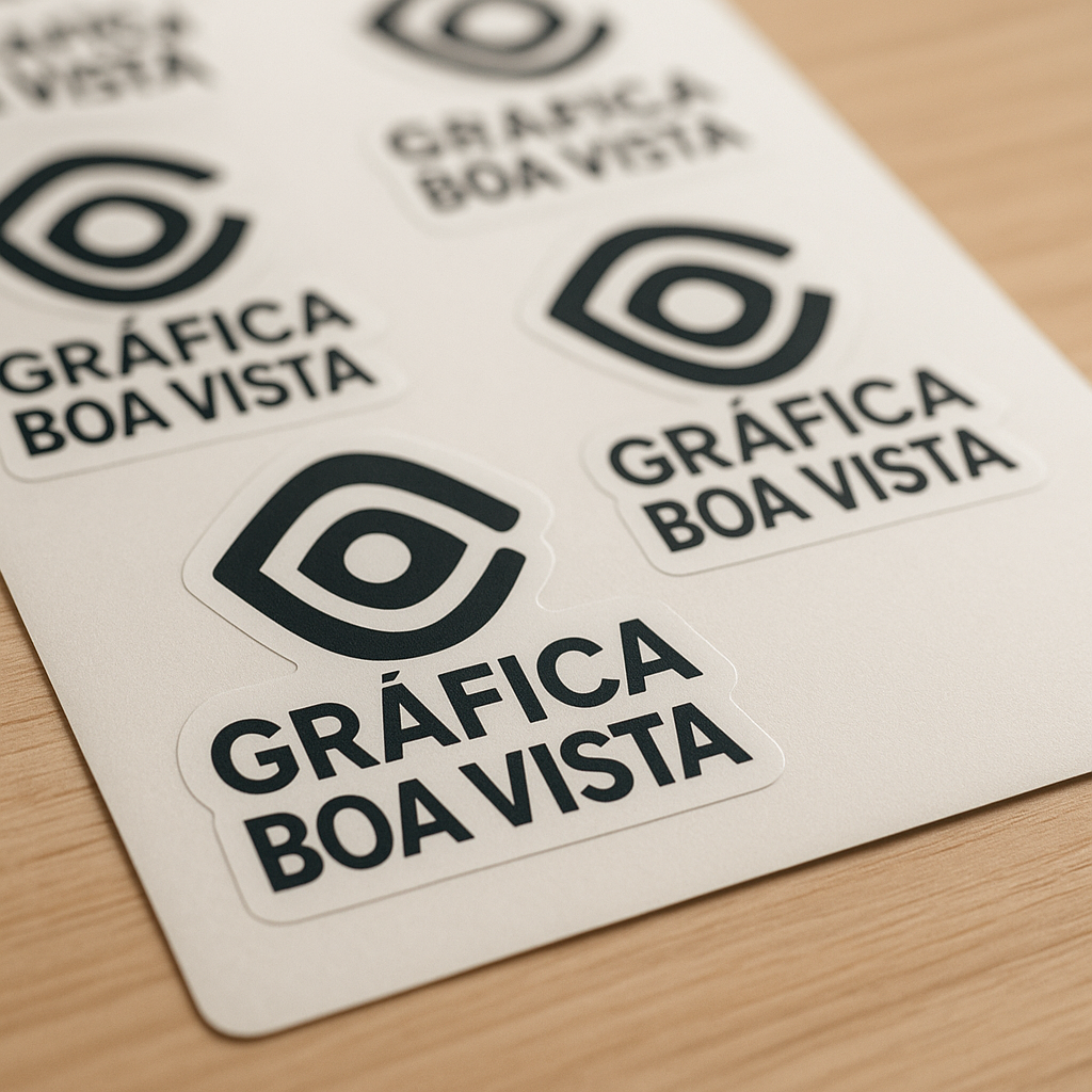 Clínica moderna com adesivos vinil em portas e vidros, ambiente limpo e profissional