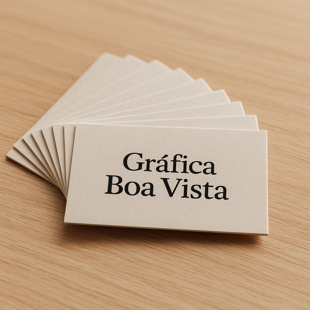 Cartões de visita elegantes sobre balcão de recepção de clínica, em foto realista