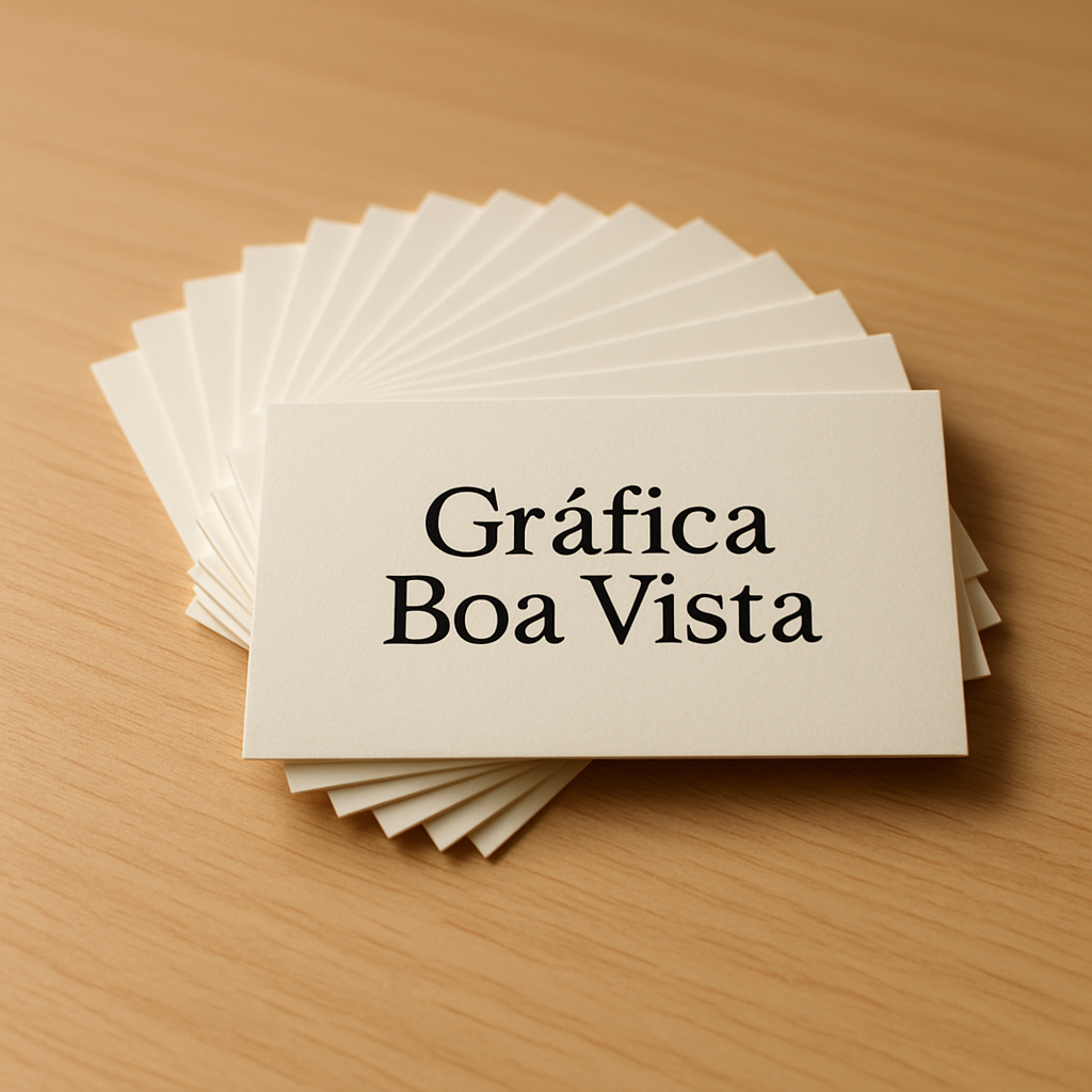 Cartões de visita elegantes sobre balcão de recepção de clínica, em foto realista