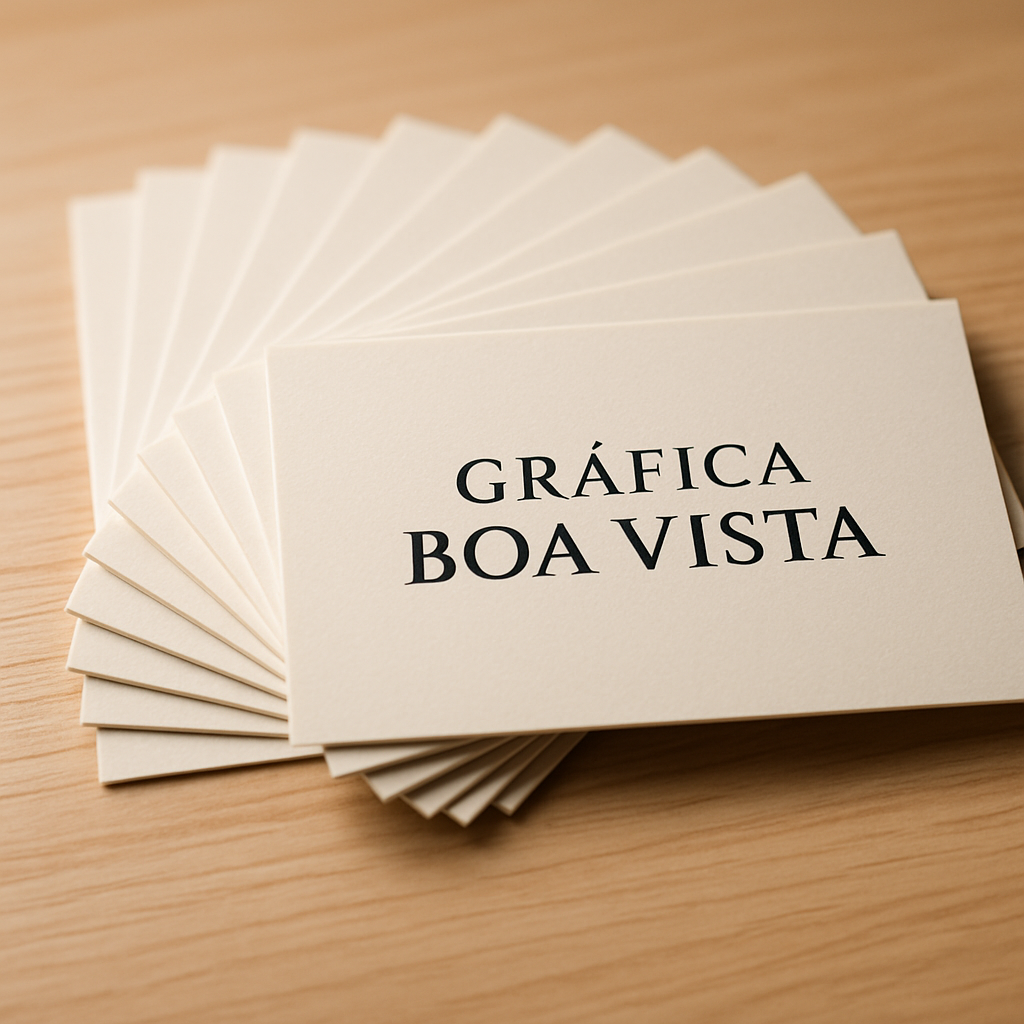 Cartões de visita elegantes sobre balcão de recepção de clínica, em foto realista