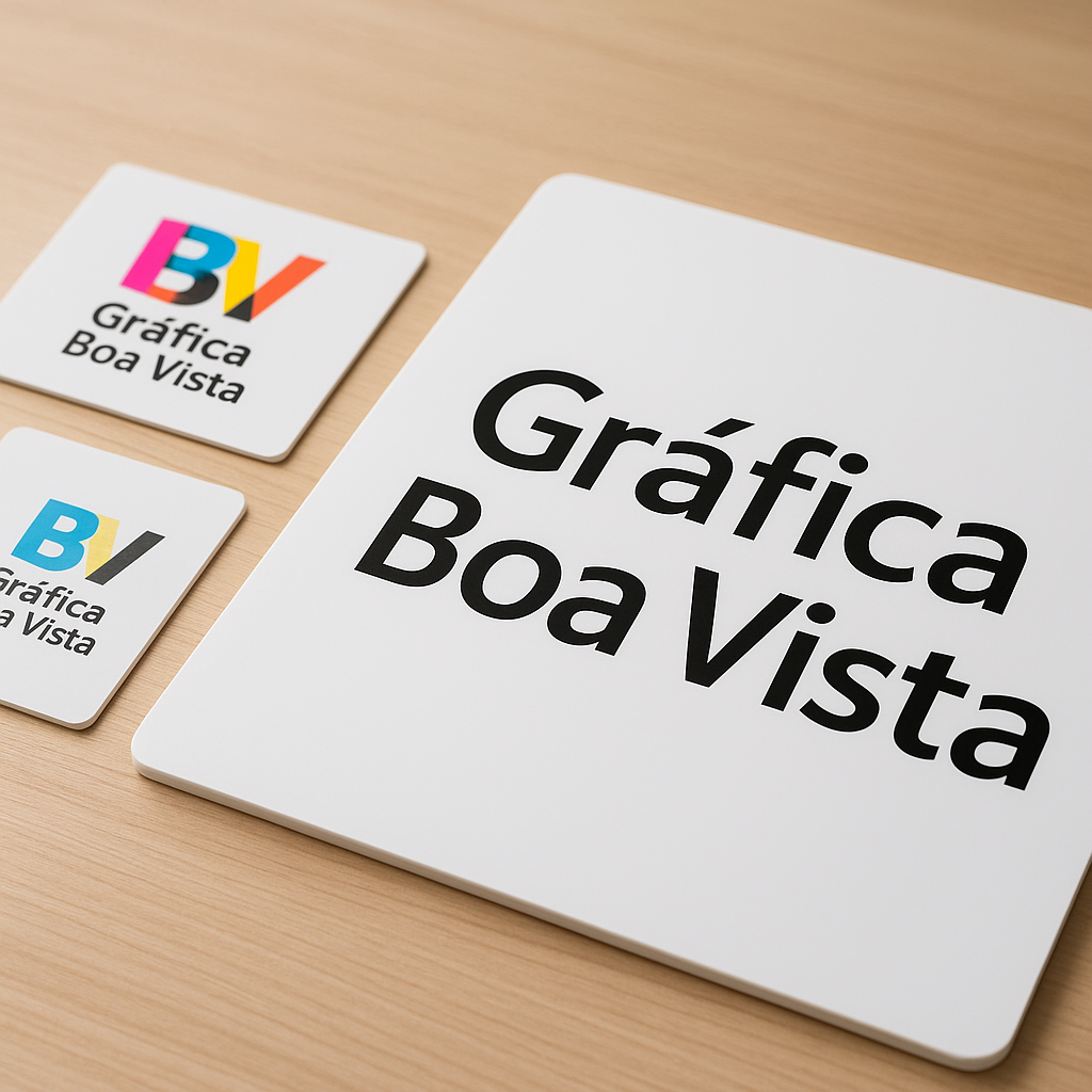 Recepção de clínica moderna com placas PVC/PS em portas e paredes, ambiente limpo e profissional