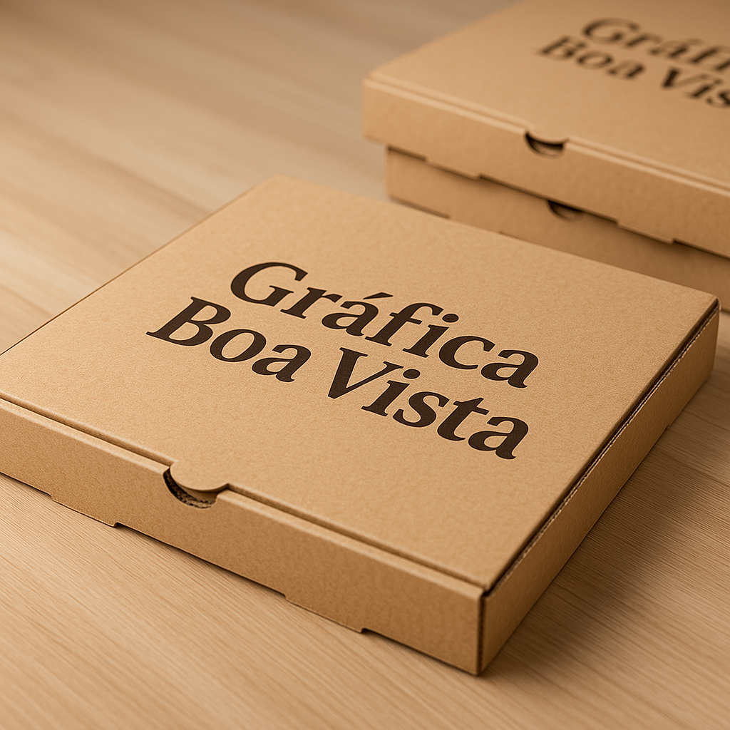 Caixa de Pizza personalizada para clínica e consultório em ambiente profissional