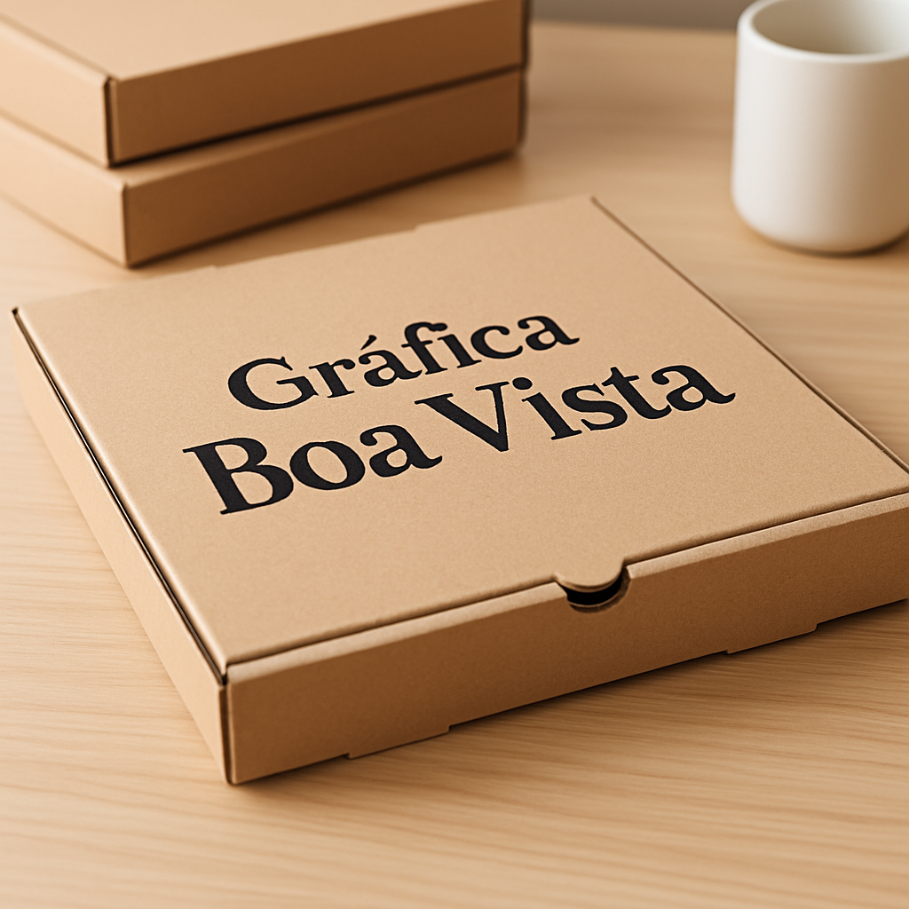 Caixa de Pizza personalizada para clínica e consultório em ambiente profissional