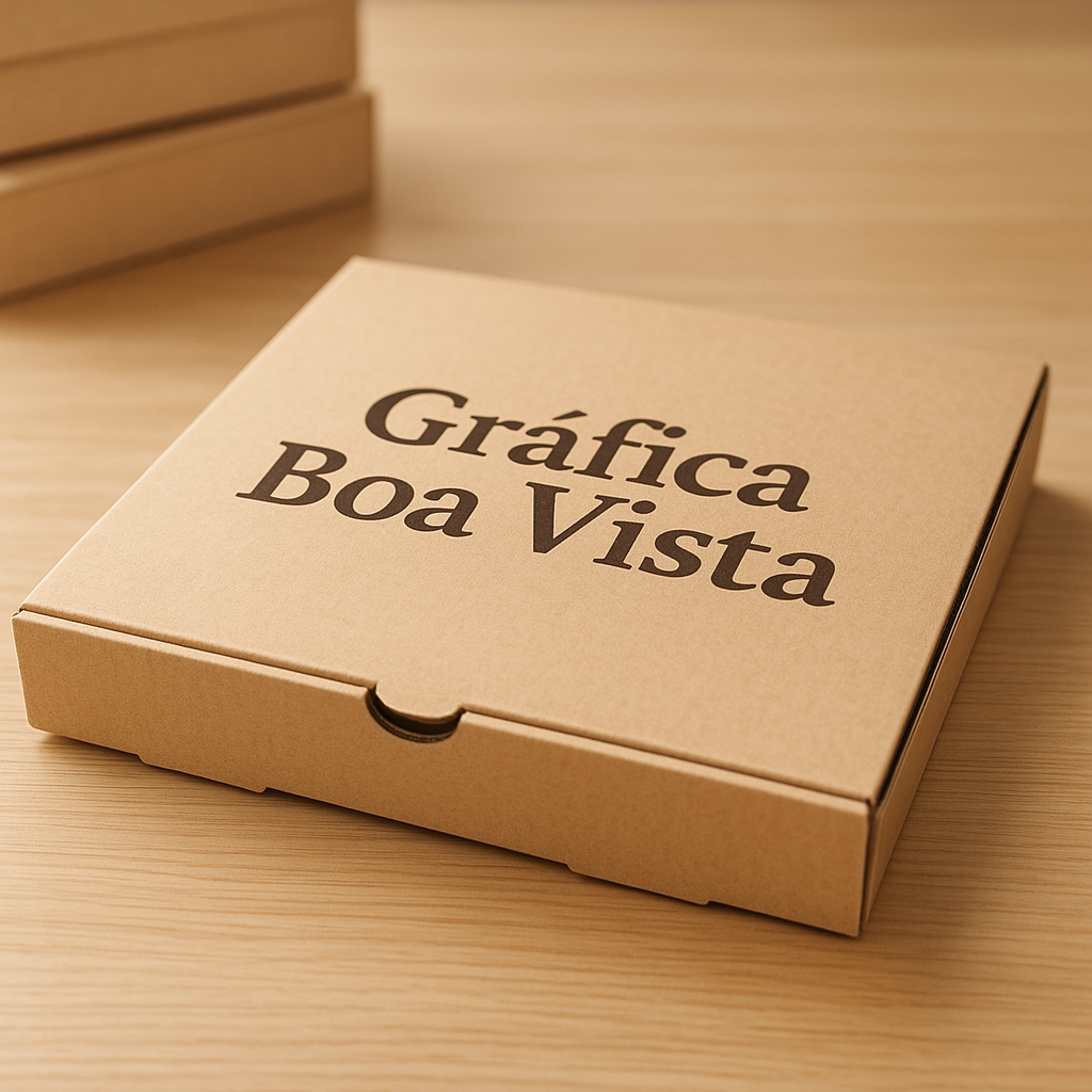 Caixa de pizza personalizada para clínicas e consultórios em uma recepção profissional