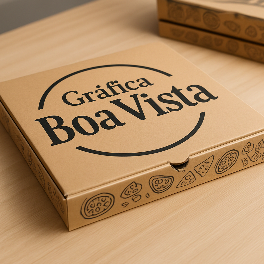 Caixa de pizza personalizada para clínicas e consultórios em uma recepção profissional