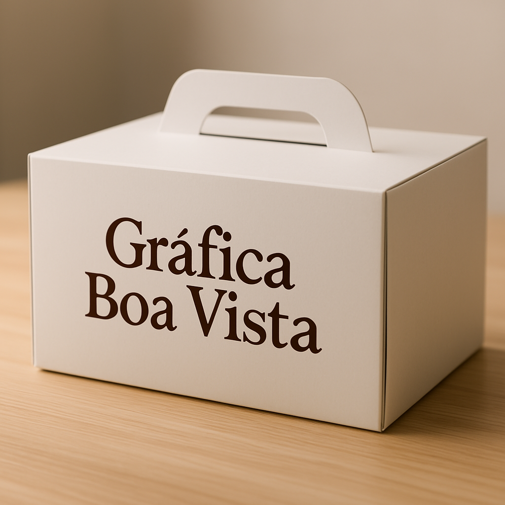 Caixas para bolo personalizadas em uma gráfica de Curitiba, com amostras de embalagens prontas para compra